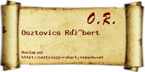 Osztovics Róbert névjegykártya